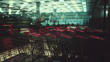 empty closed supermarket due covid-19 coronavirus epidemic video