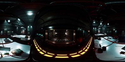 vr360 view of spaceship interior video