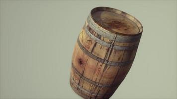 classic old rusted wooden barrel video