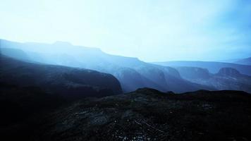 View of the himalayan peak in deep fog video
