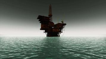 oil rig and offshore vessel at the sunset video