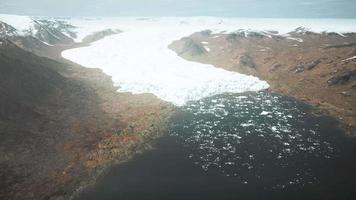 beautiful landscape on glacier in Iceland video