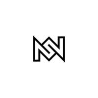 Simple Letter SN Monogram Logo Design Vector Template