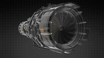 Rotate Jet Engine Turbine video