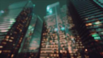 fondo desenfocado bokeh de luz nocturna urbana abstracta video