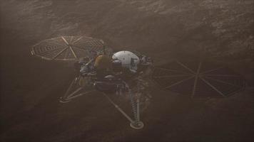 Insight Mars exploring the surface of red planet video