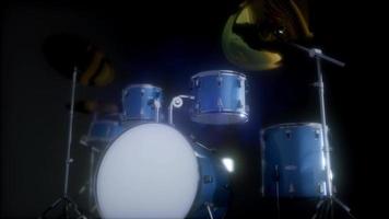 drum set with DOF and lense flair video