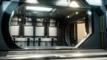Sci-fi tunnel or spaceship corridor