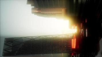 concept de la ville de londres au coucher du soleil. format vertical video