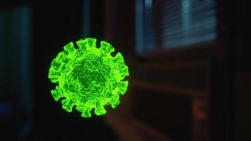 coronavirus covid19 dans une chambre d'hôtel vide video