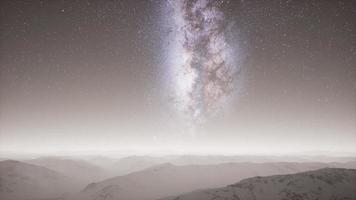 Milky Way above Snow Covered Terrain video