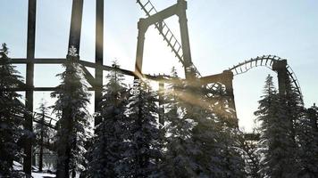 Old Roller Coaster at Sunset video