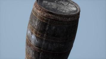 classic old rusted wooden barrel video