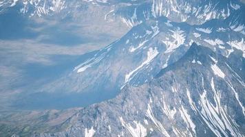 Aerial View Landscape of Mountais with Snow covered video