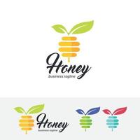 Honey logo design vector