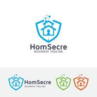 concepto de logotipo de vector seguro para el hogar