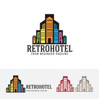 Retro vector logo template design
