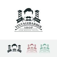 Barbershop logo design vector