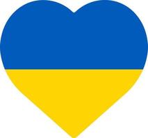A heart in the colors of the Ukrainian flag, vector anti-war illustration, support for Ukraine.