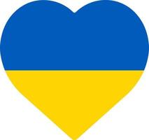 A heart in the colors of the Ukrainian flag, vector anti-war illustration, support for Ukraine.