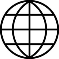 Globe, earth, world, planet outline vector icon.