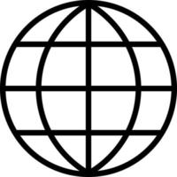 Globe, earth, world, planet outline vector icon.