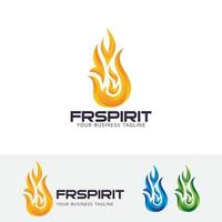 Fire concept logo template vector