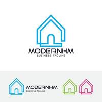 diseño de logotipo de vector de casa de minimalismo