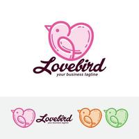 Love bird vector logo design