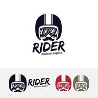 Rider vector logo design template