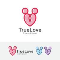 Love concept logo design vector