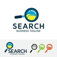 plantilla de logotipo de vector de archivos de búsqueda