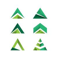 Set of Triangle logo design vector