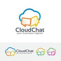 plantilla de logotipo de vector de chat en línea de cloun