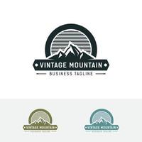 Vintage mountain logo design vector