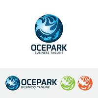 Ocean park vector logo template