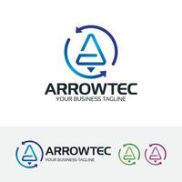 Arrow technology vector logo template