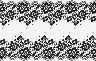 Seamless lace pattern, flower vintage vector background.