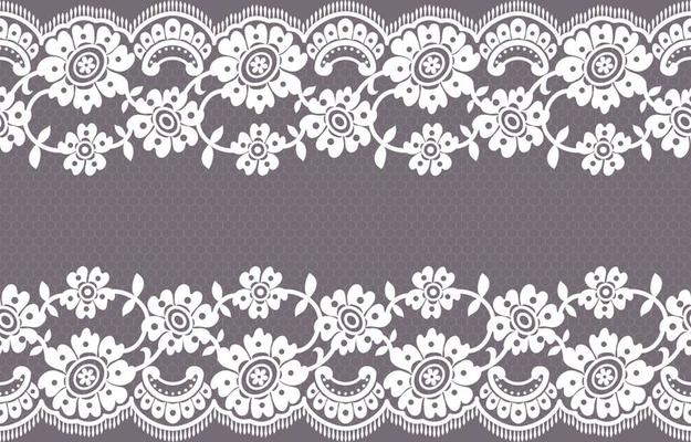 Seamless lace pattern, flower vintage vector background.