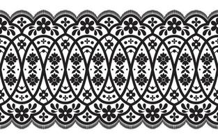 Seamless lace pattern, flower vintage vector background.