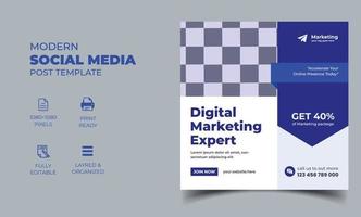 plantilla de publicación de marketing digital creativo para redes sociales vector