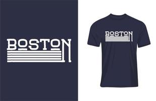 camiseta gráfica tipografía boston... vector