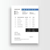 minimalist receipt voucher template vector, sales invoice template vector format a4 paper