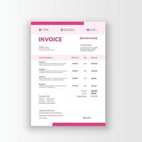 Minimalist and professional black and white blue color invoice, voucher, receipt sales voucher template vector format