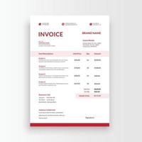 Minimalist and professional black and white blue color invoice, voucher, receipt sales voucher template vector format