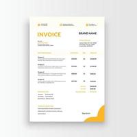 Minimalist and professional black and white blue color invoice, voucher, receipt sales voucher template vector format