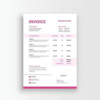 Minimalist and professional black and white blue color invoice, voucher, receipt sales voucher template vector format