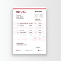 Minimalist and professional black and white blue color invoice, voucher, receipt sales voucher template vector format