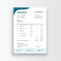 business invoice template vector, minimal invoice, receipt voucher, sales invoice vector