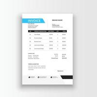 minimalist receipt voucher template vector, sales invoice template vector format a4 paper